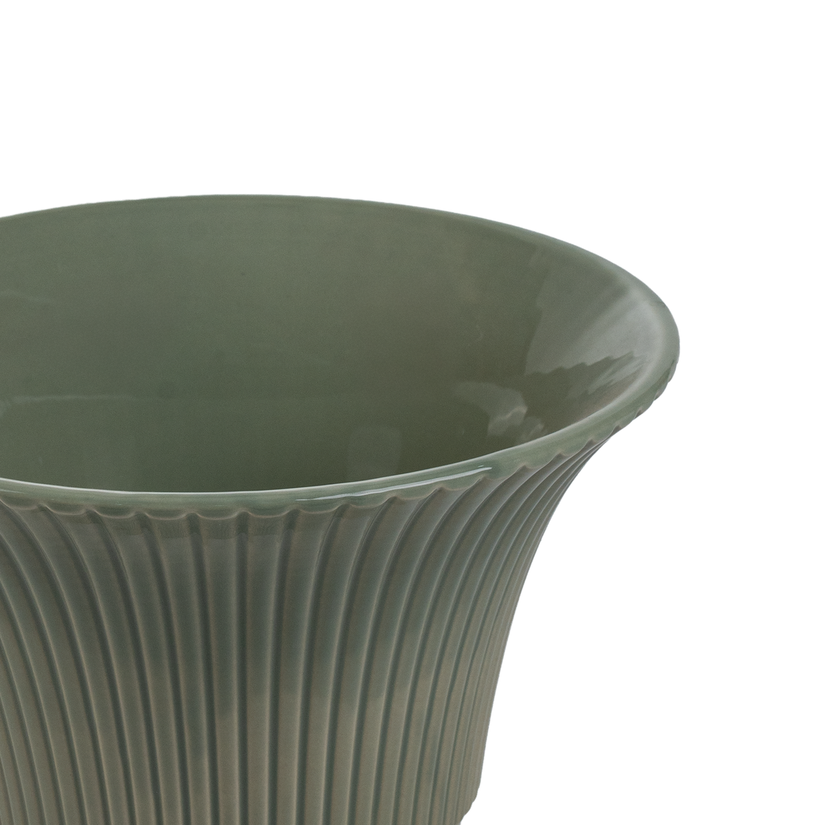 Coquille Vase Green H18 cm