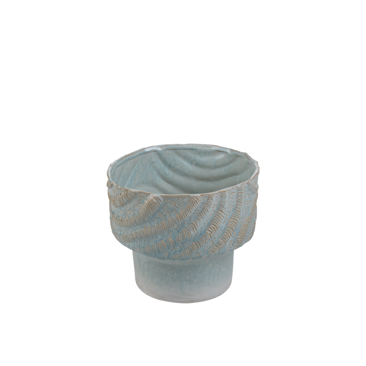 Coquille Vase Blue H20 cm