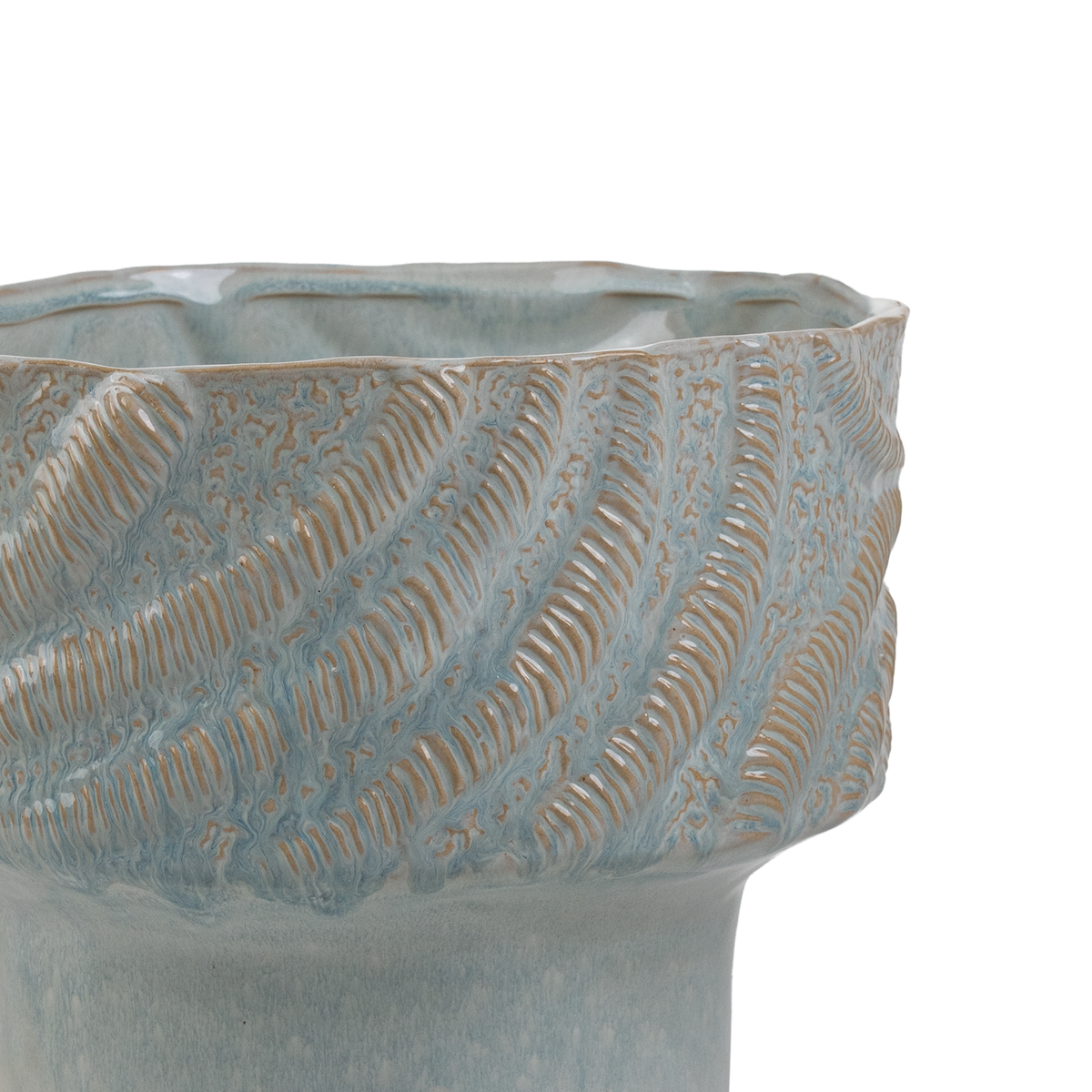Coquille Vase Blue H20 cm