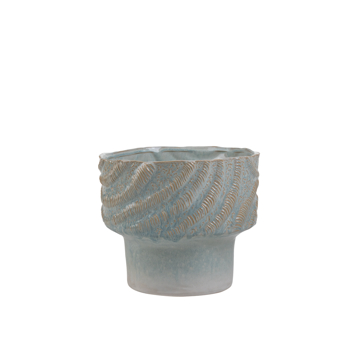Coquille Vase Blue H20 cm