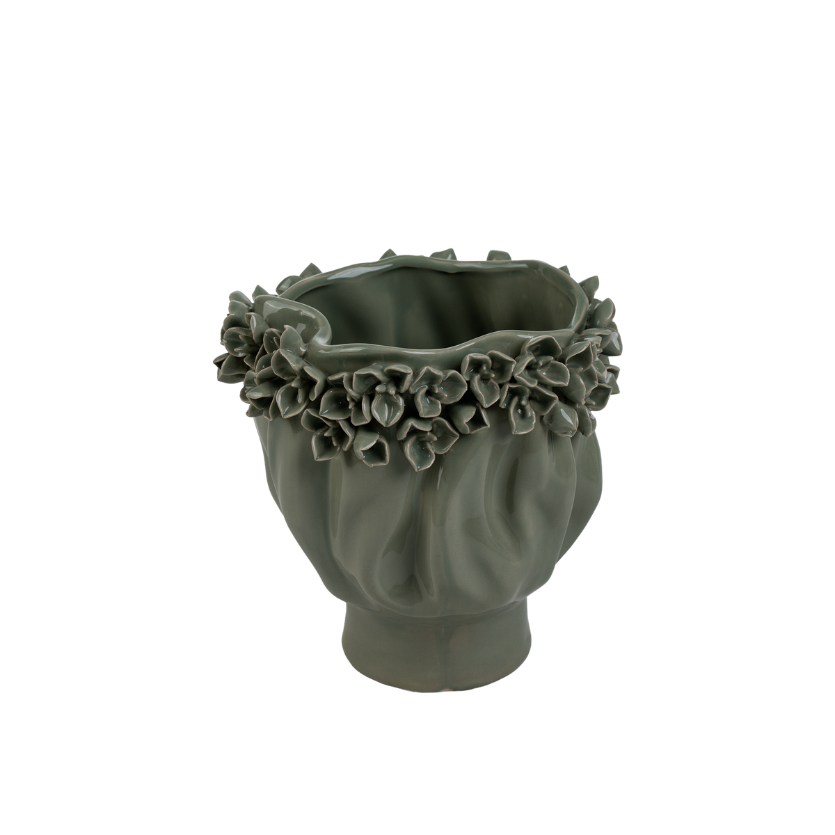 Coquille Vase Green H23 cm