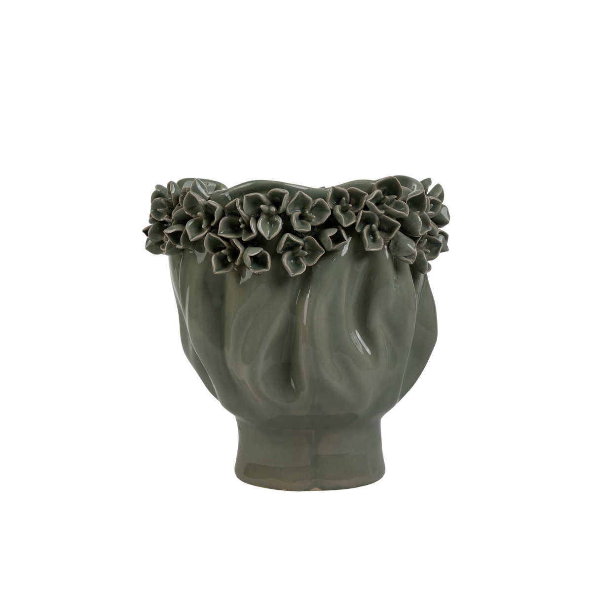 Coquille Vase Green H23 cm