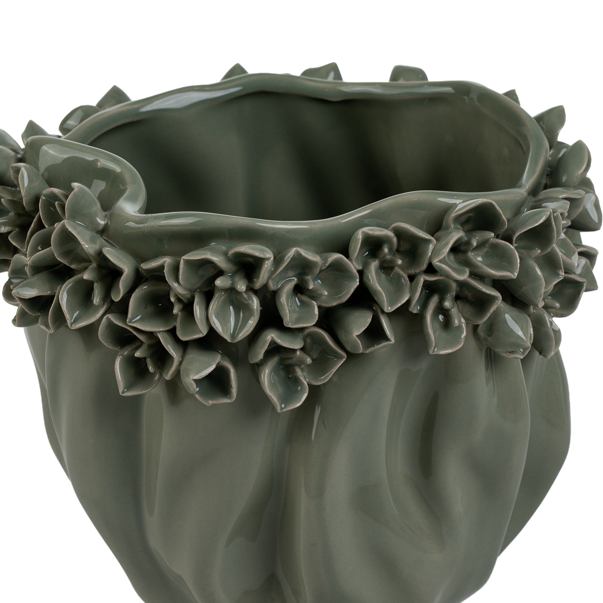 Coquille Vase Green H23 cm