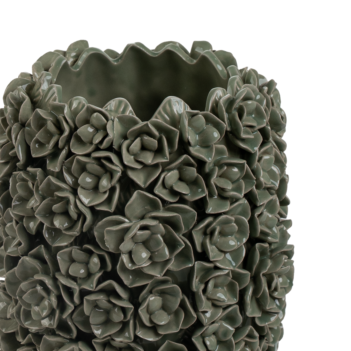 Coquille Vase Green H26 cm