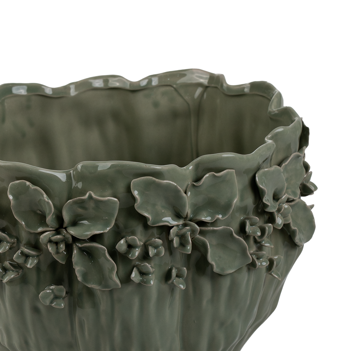 Coquille Vase Green H25 cm
