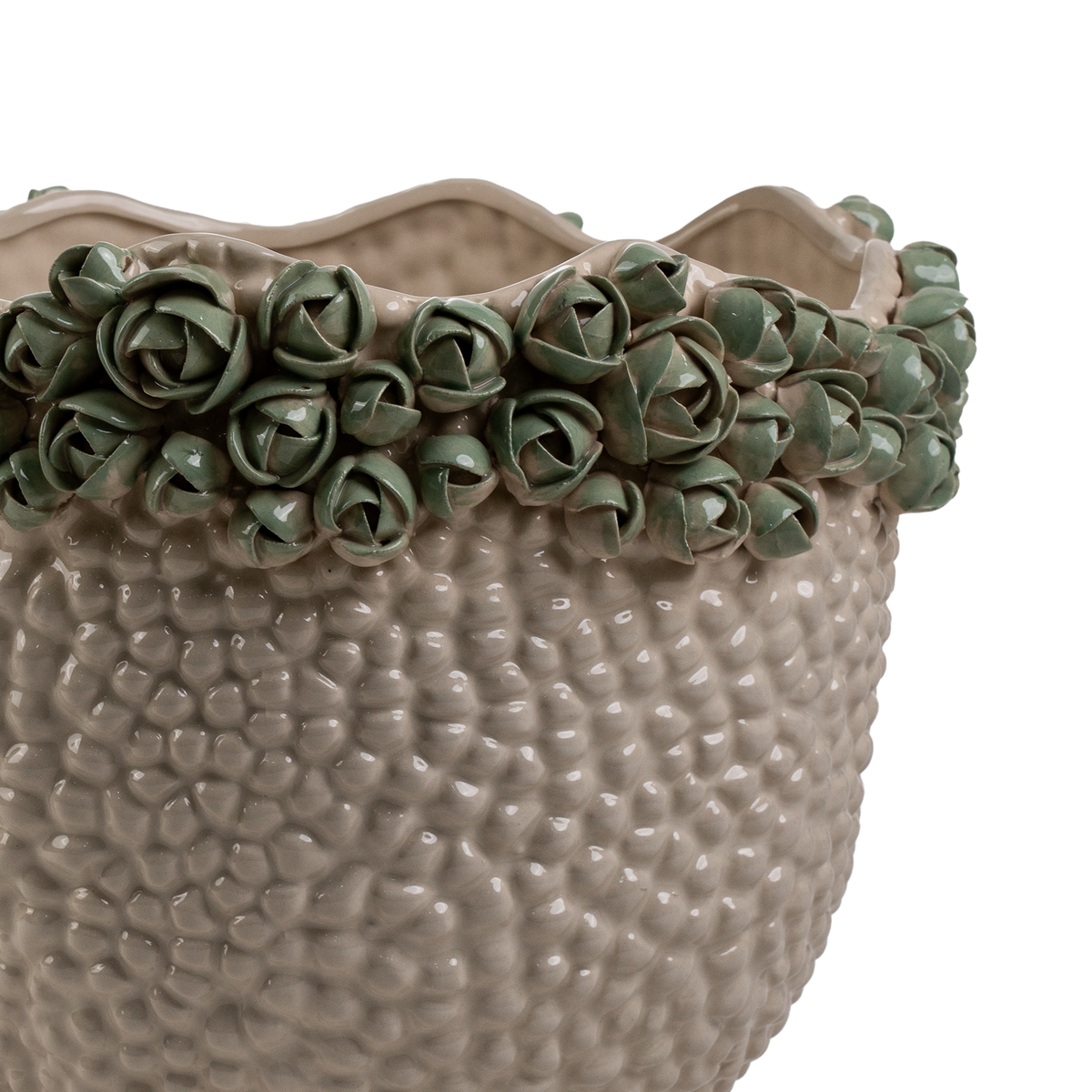 Coquille Vase Ivory H26 cm