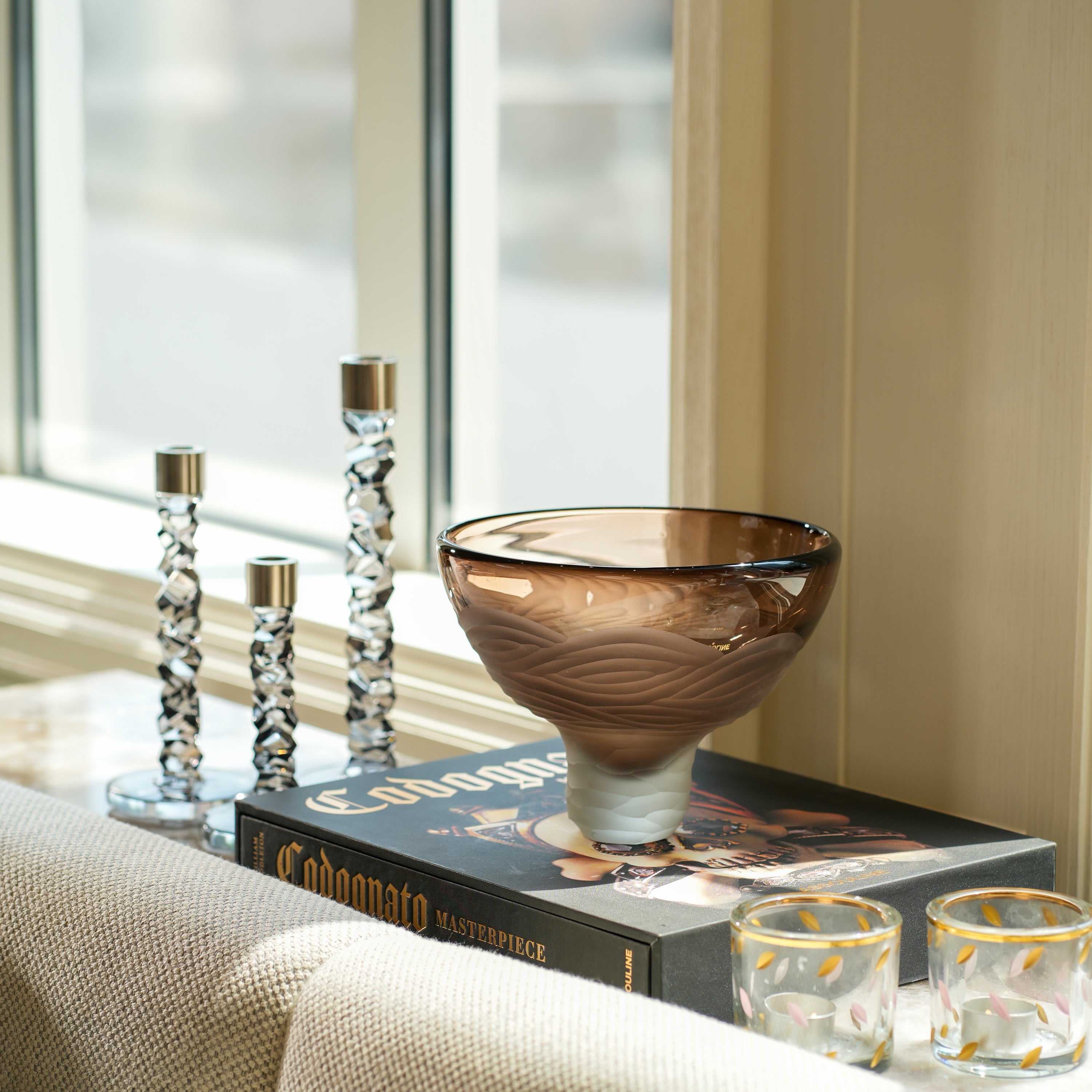 Pontil Centrepiece Bowl Brown