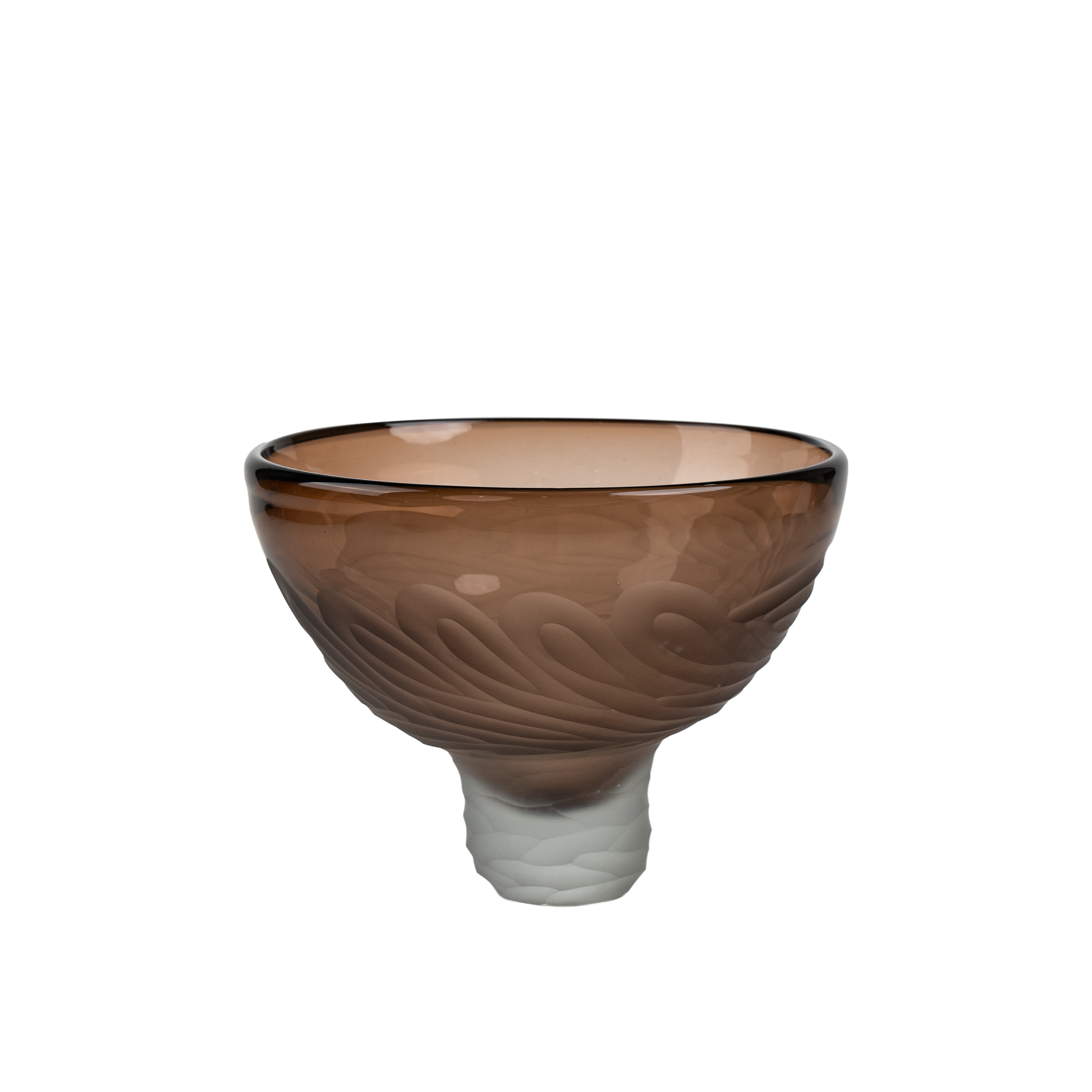 Pontil Centrepiece Bowl Brown