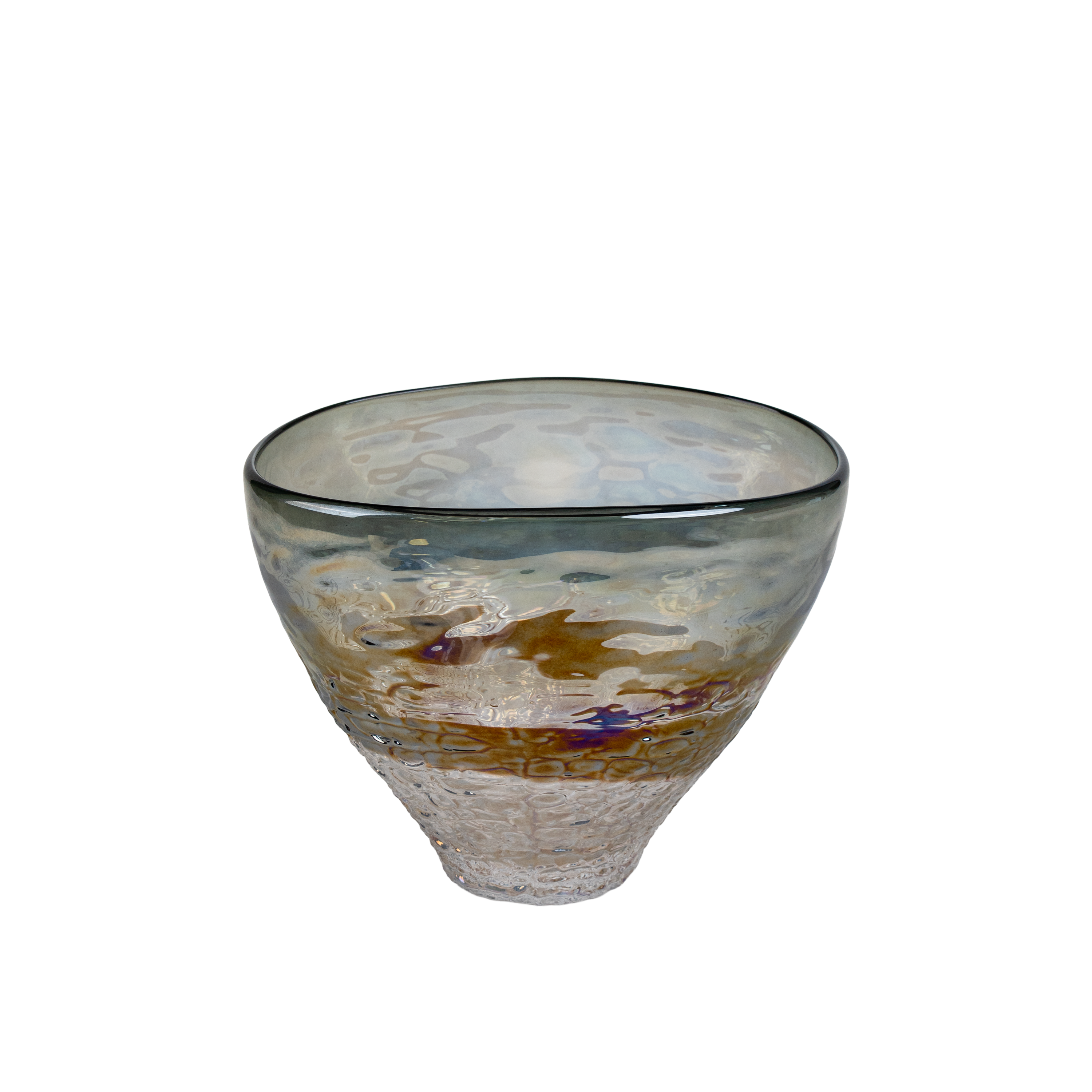 Pontil Centrepiece Bowl Smoke
