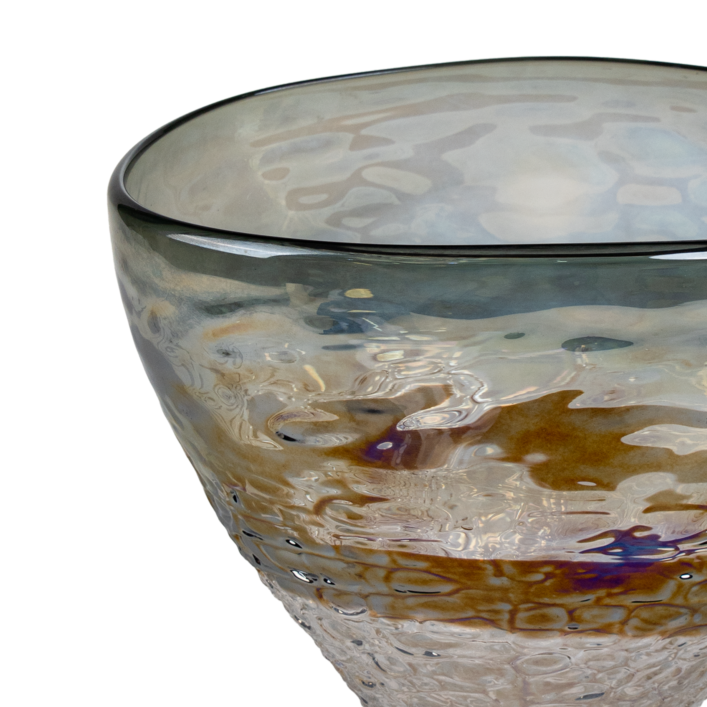 Pontil Centrepiece Bowl Smoke
