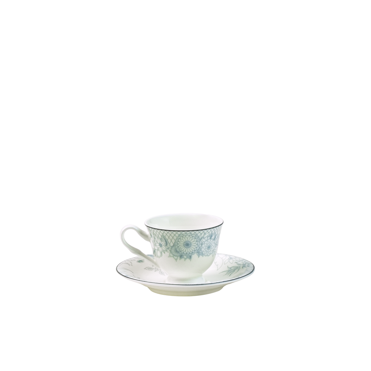 Laced Natural Espresso cup & Saucer S/2