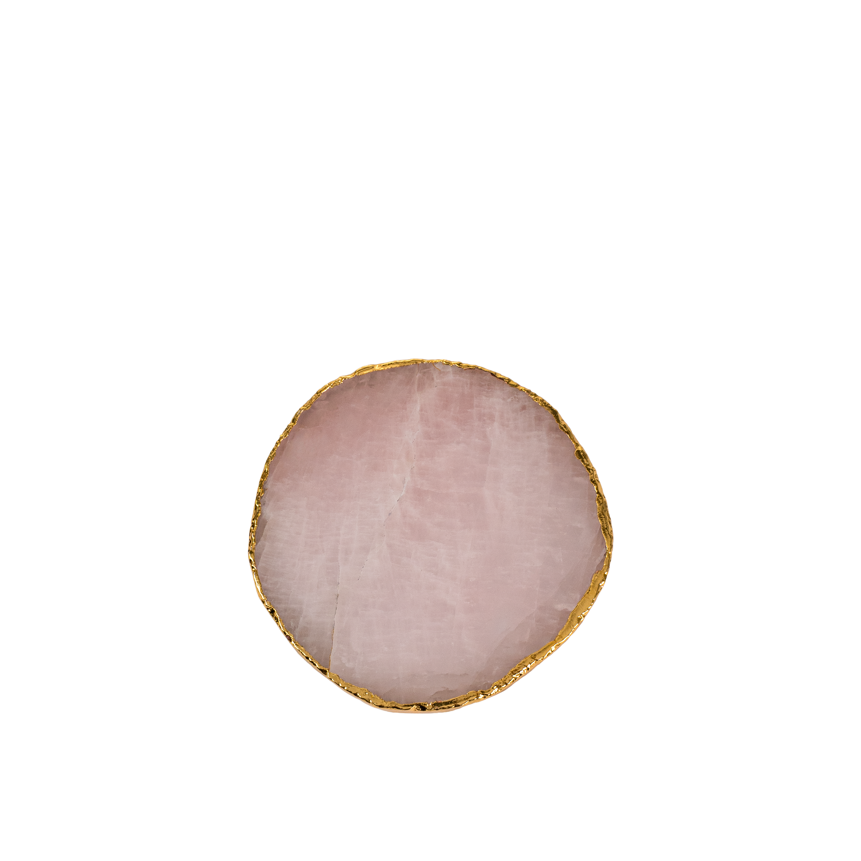 Drip Rose Quartz Coaster S/2