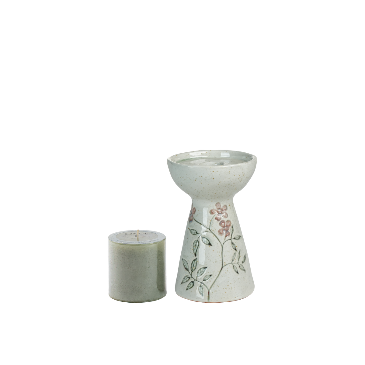 Meadow Pillar Candle Holder S/2