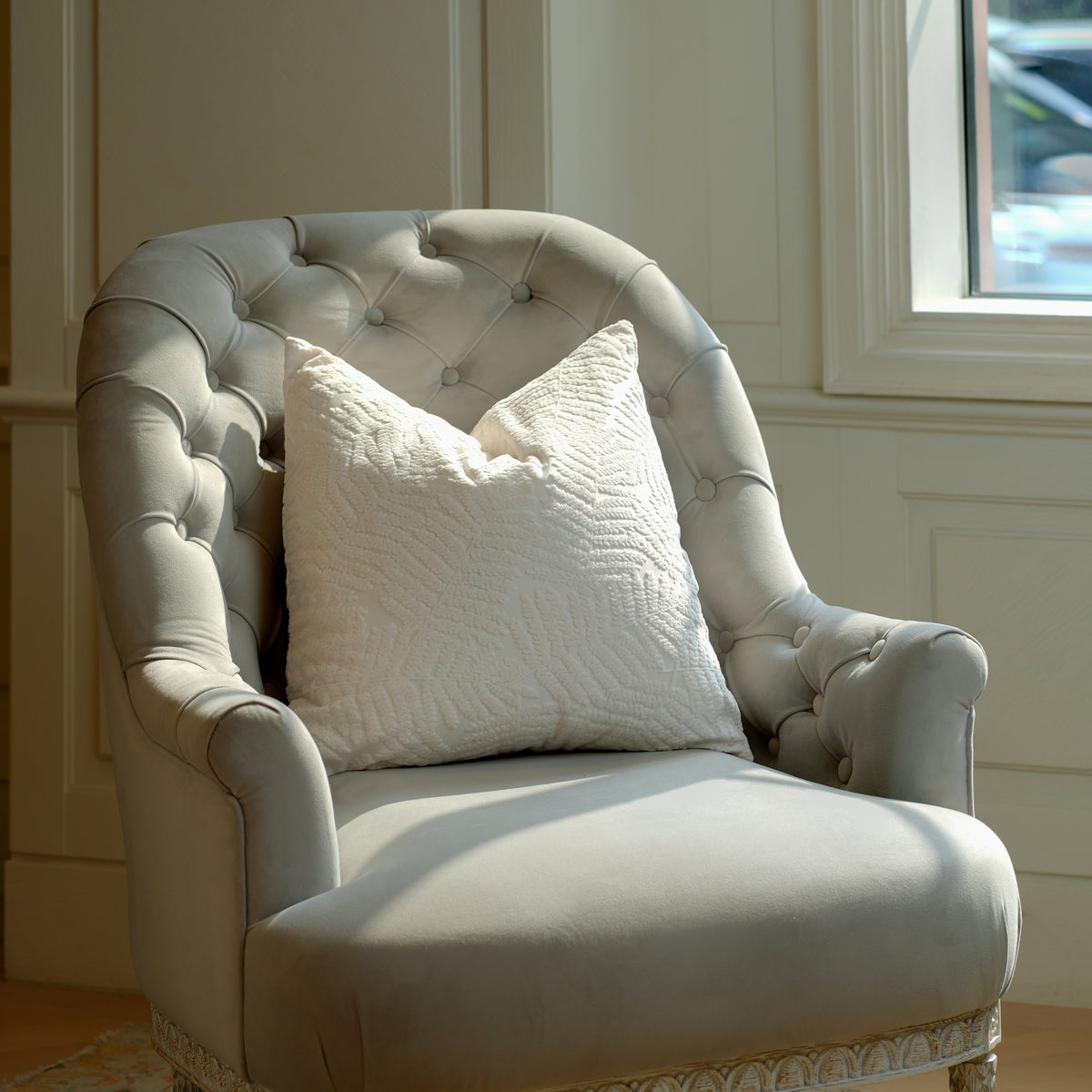 Arctic Jacquard Decorative Cushion Ivory