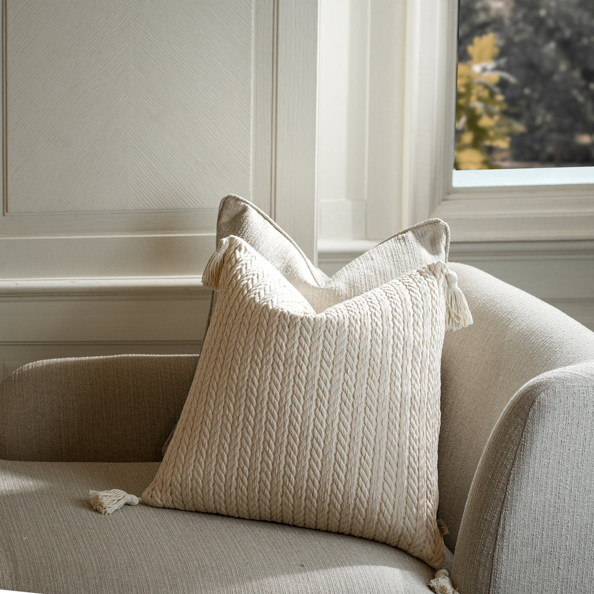 Cameo Jacquard Decorative Cushion