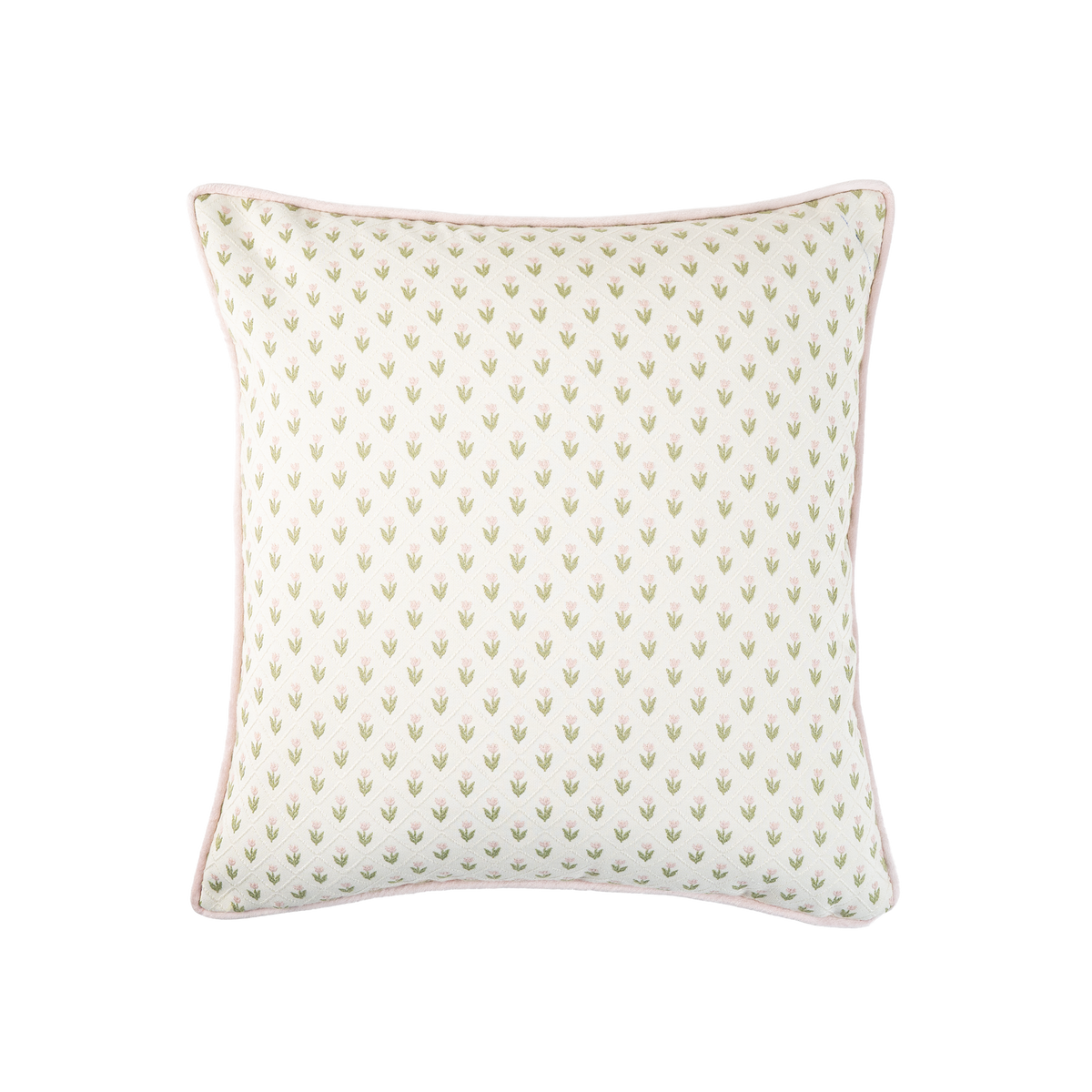 Trellis Jacquard Decorative Cushion Beige