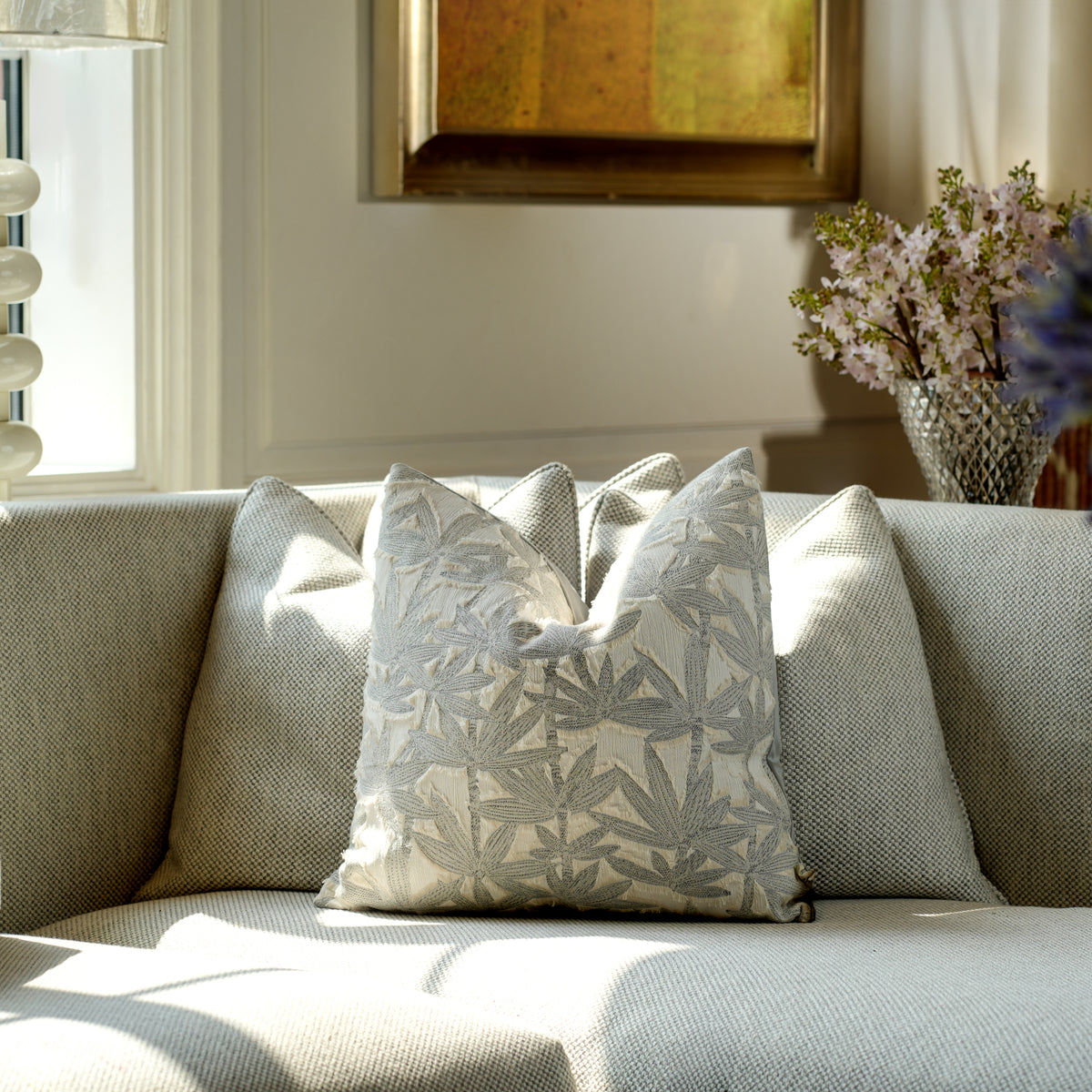 Palmetto Jacquard Decorative Cushion