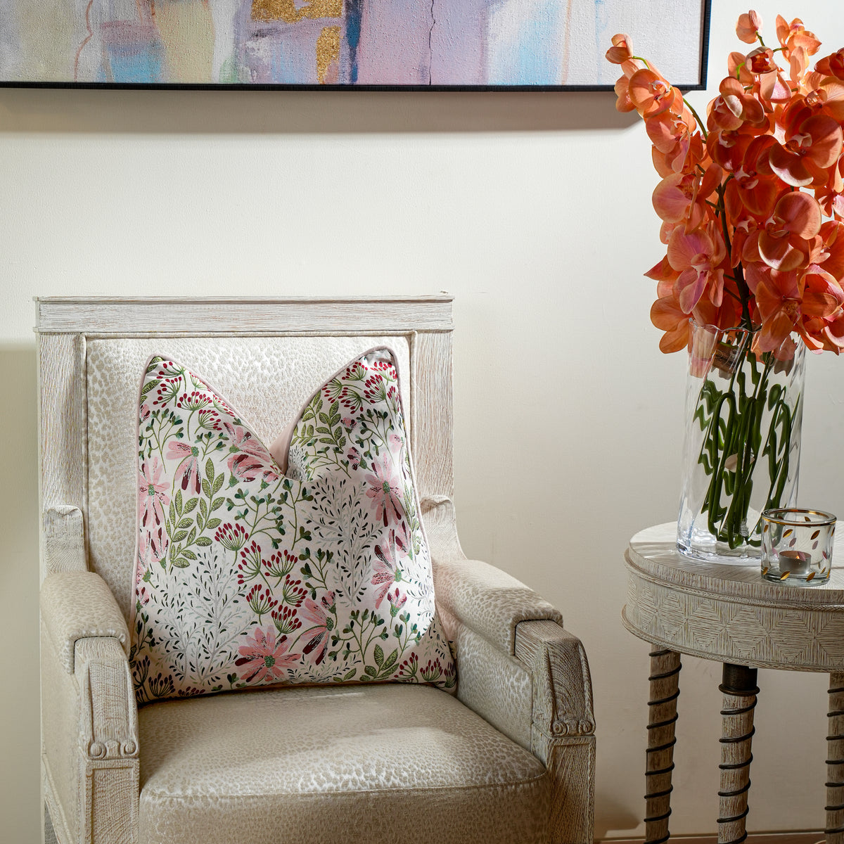 Herbarium Jacquard Decorative Cushion