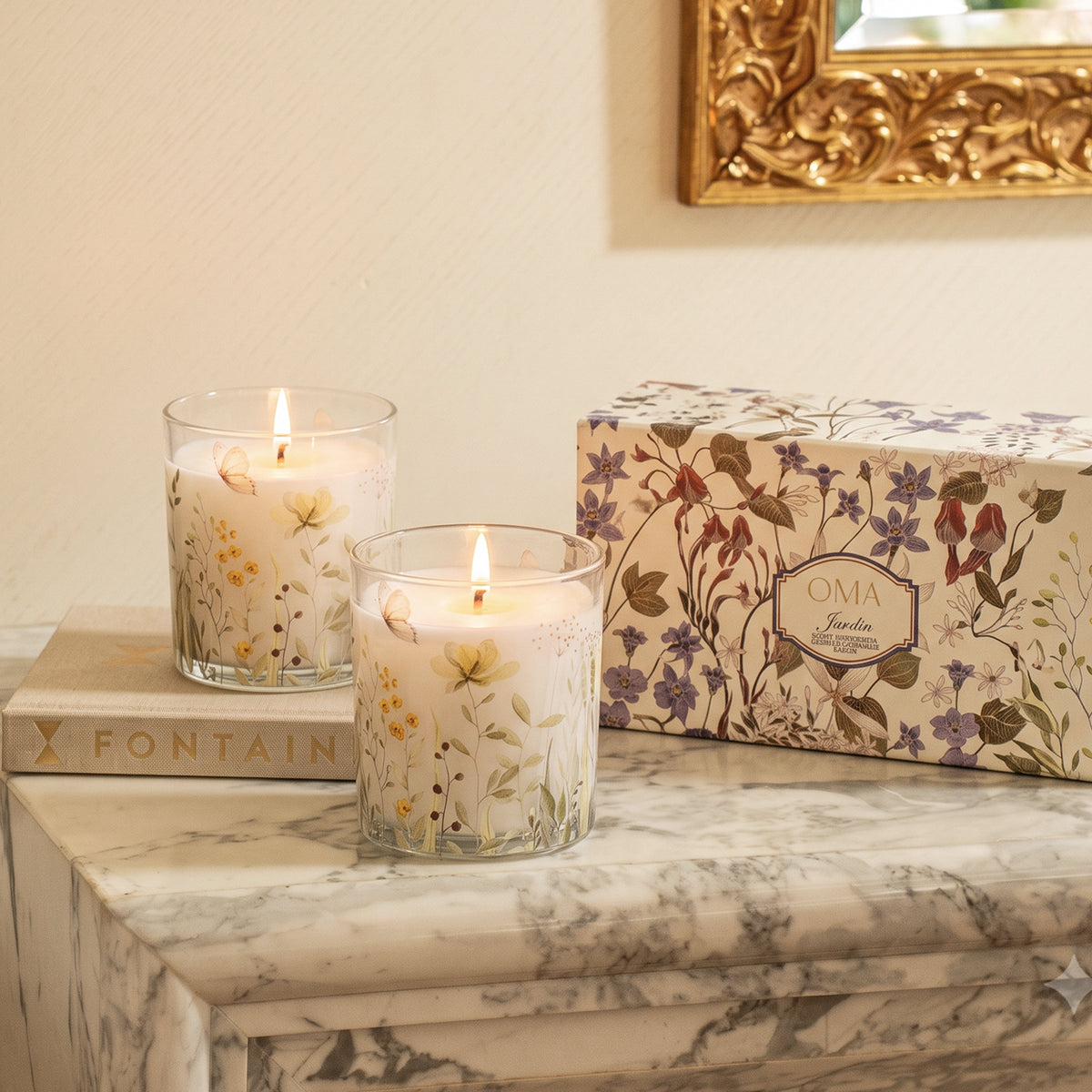 Jardin Fresh Balsam & Cedar Wood Scented Candle S/2