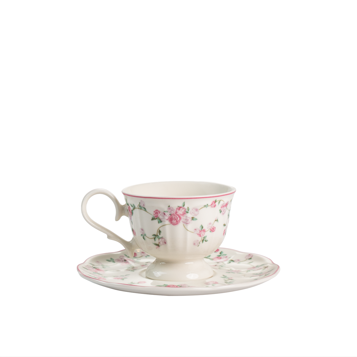 La Vie En Rose Tea Cup & Saucer