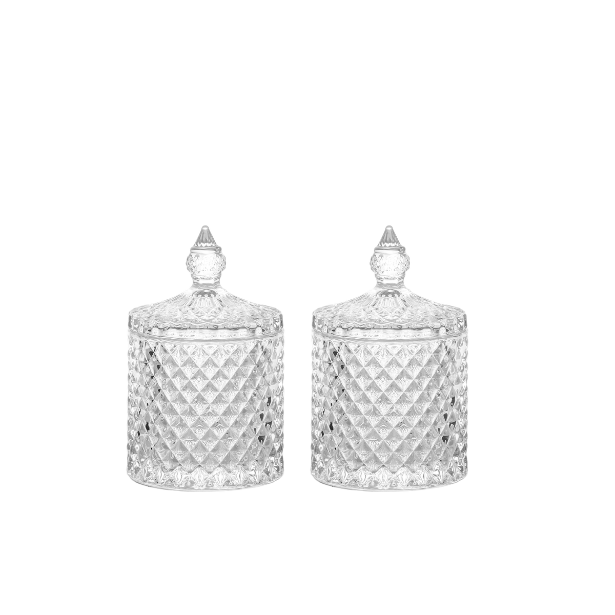 Hobnail Candy Jar S/2