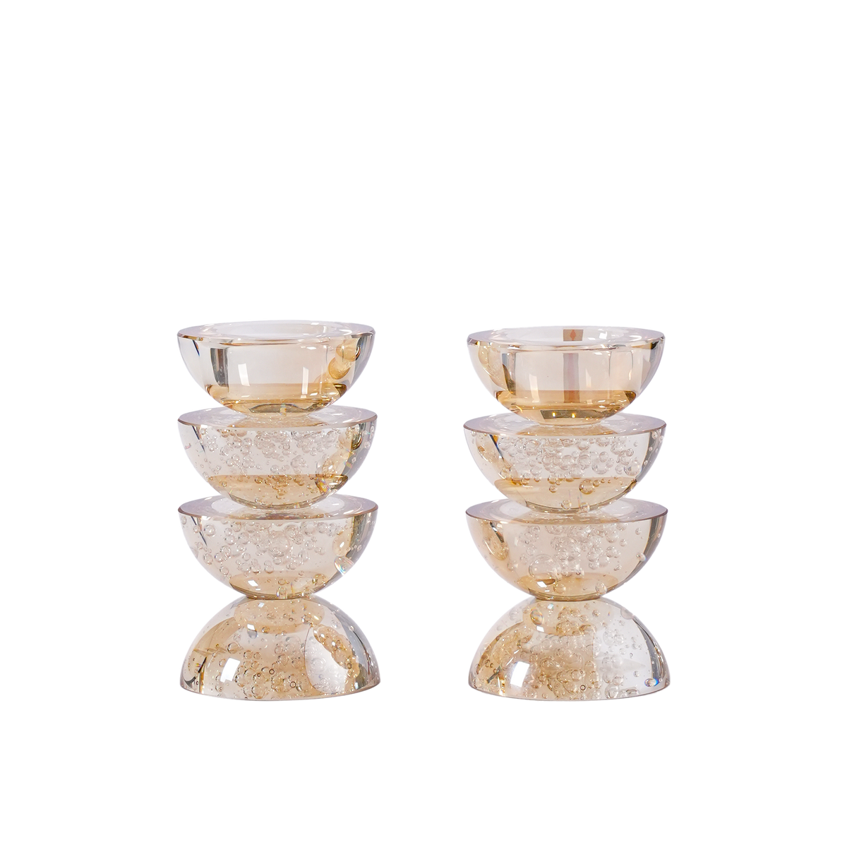 Calcite Taper Candle Holder S/2