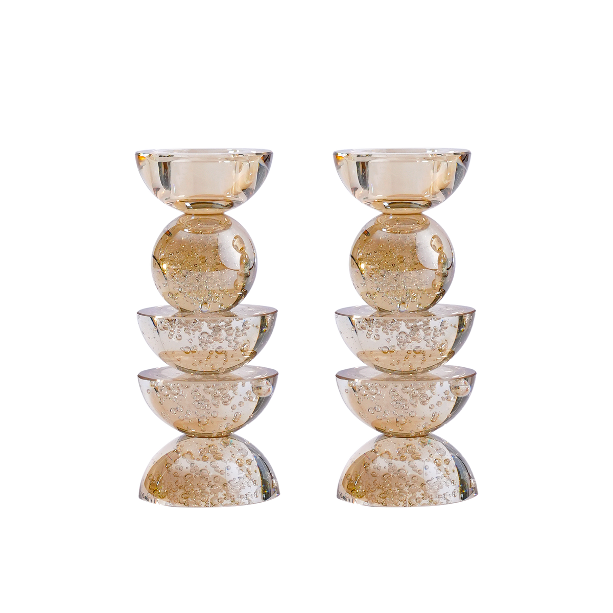 Calcite Taper Candle Holder S/2