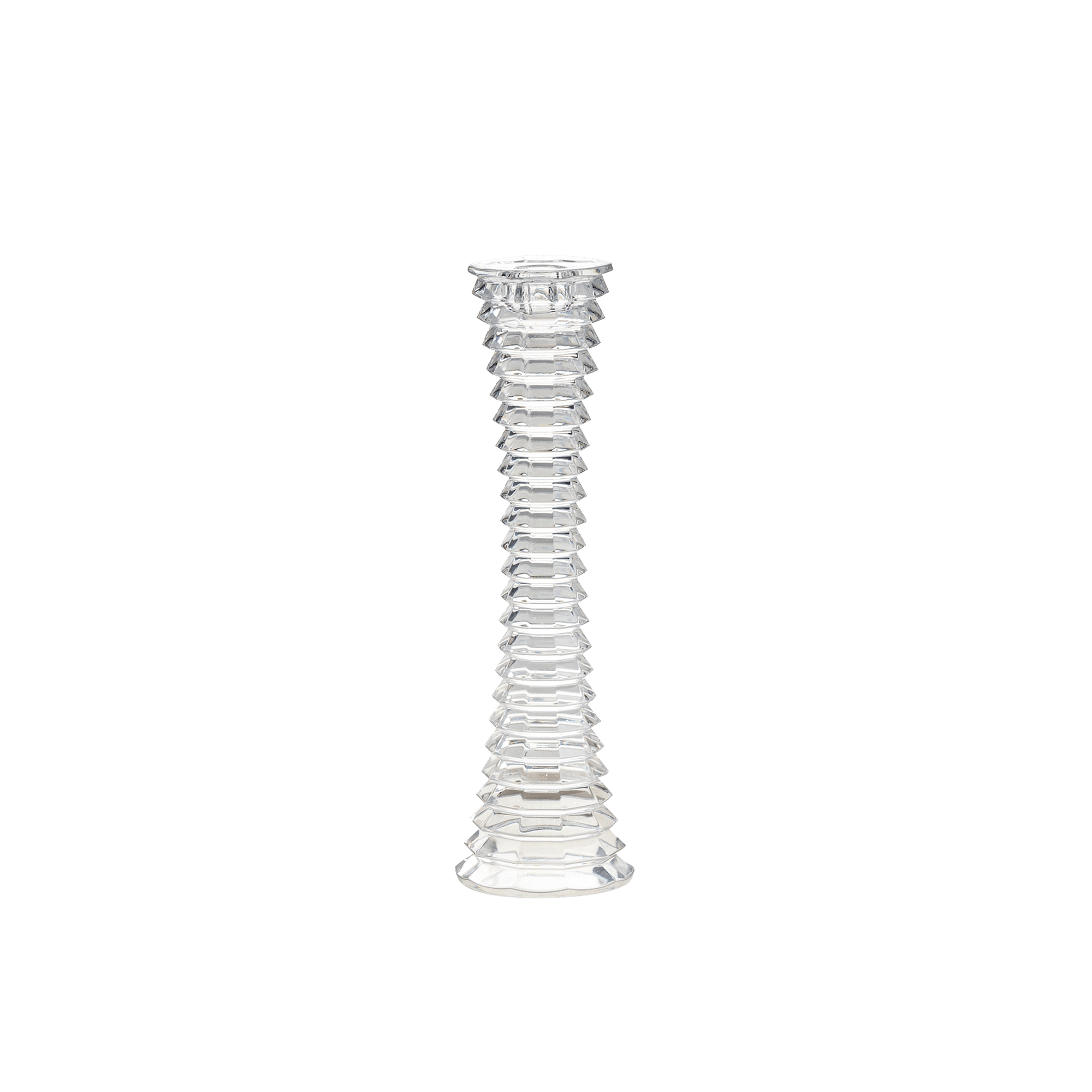 Pente Clear Crystal Taper Candle Holder
