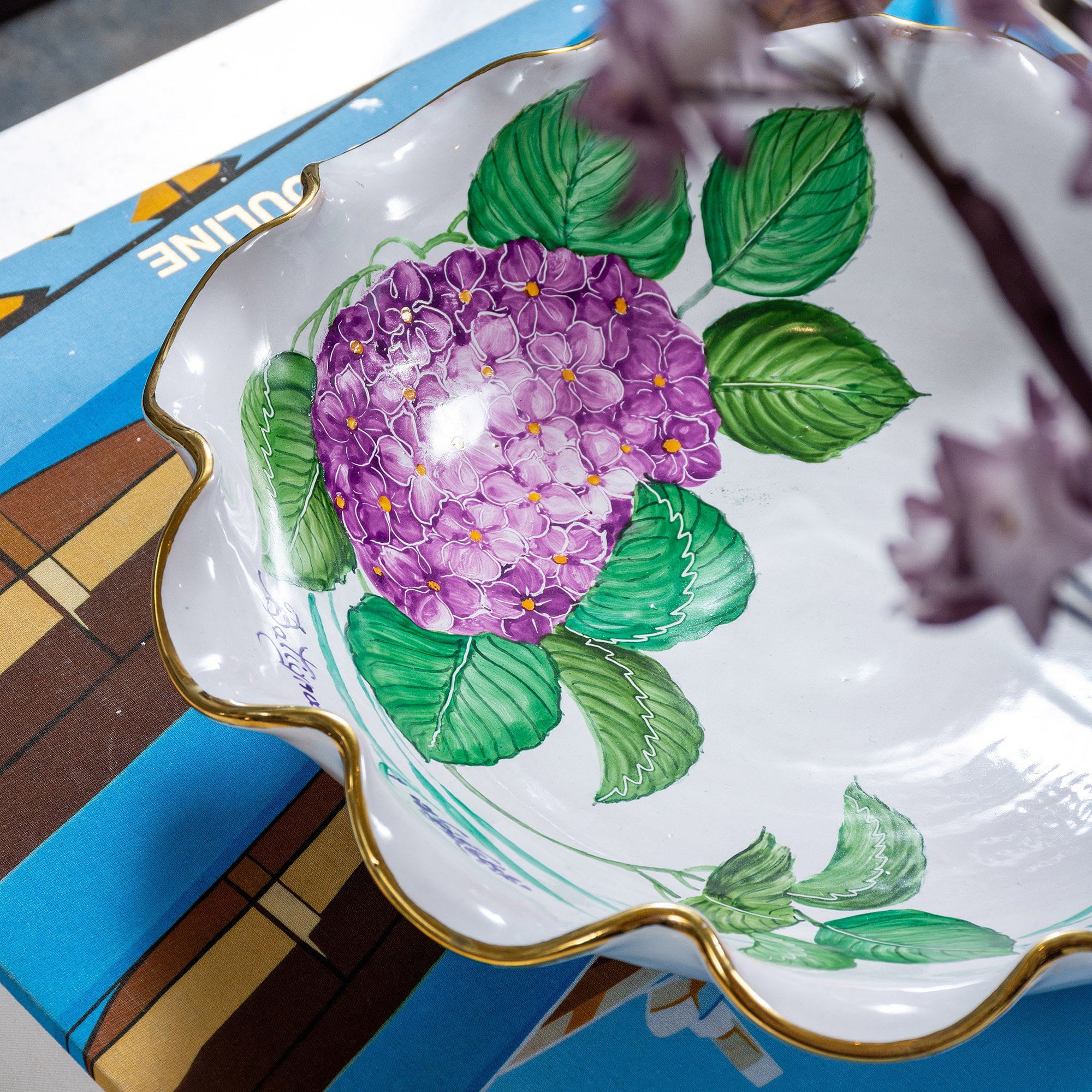 Hydrangea Centerpiece Bowl