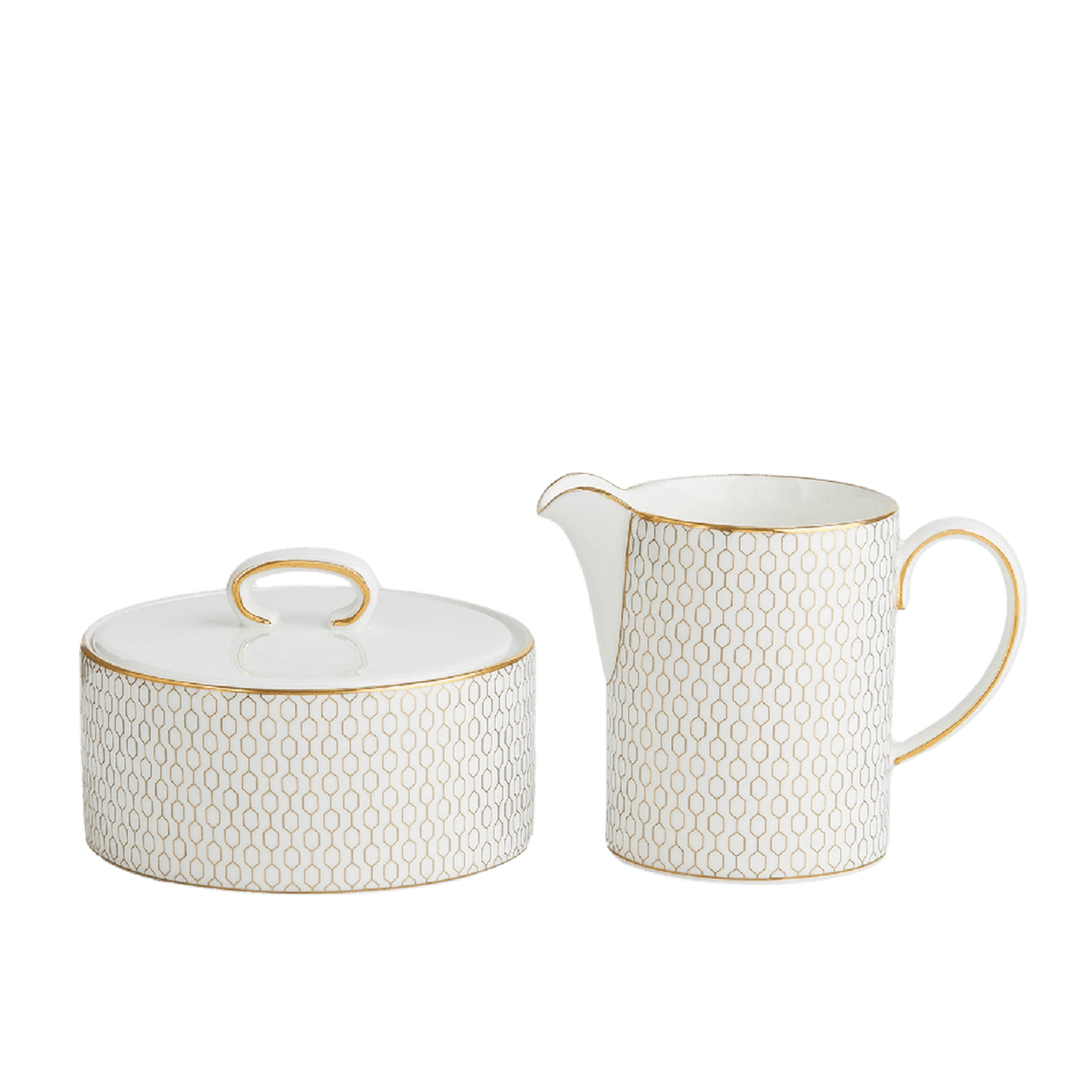 Gio Gold Covered Sugar & Creamer S/2