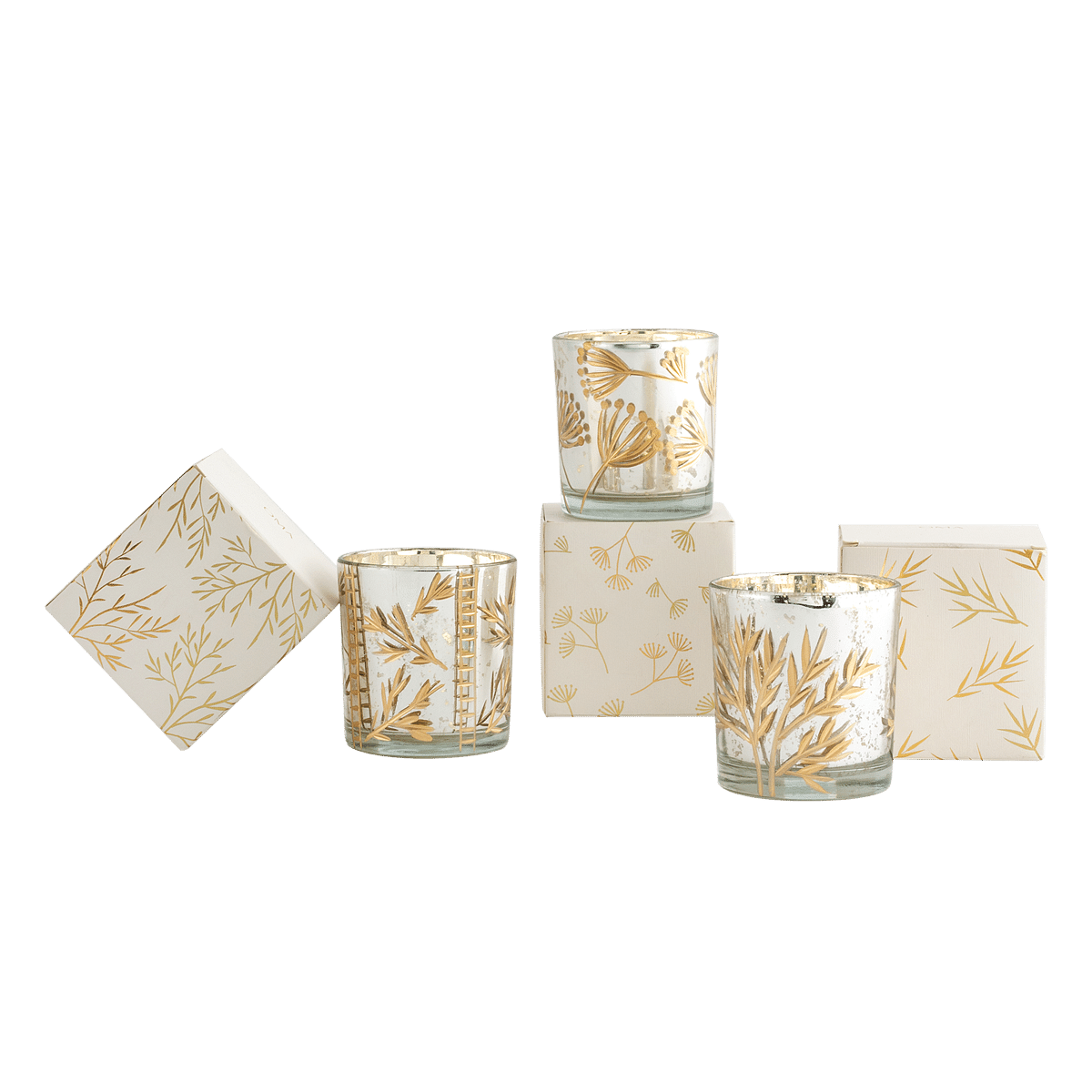 Foliole T-Light Holder Gold