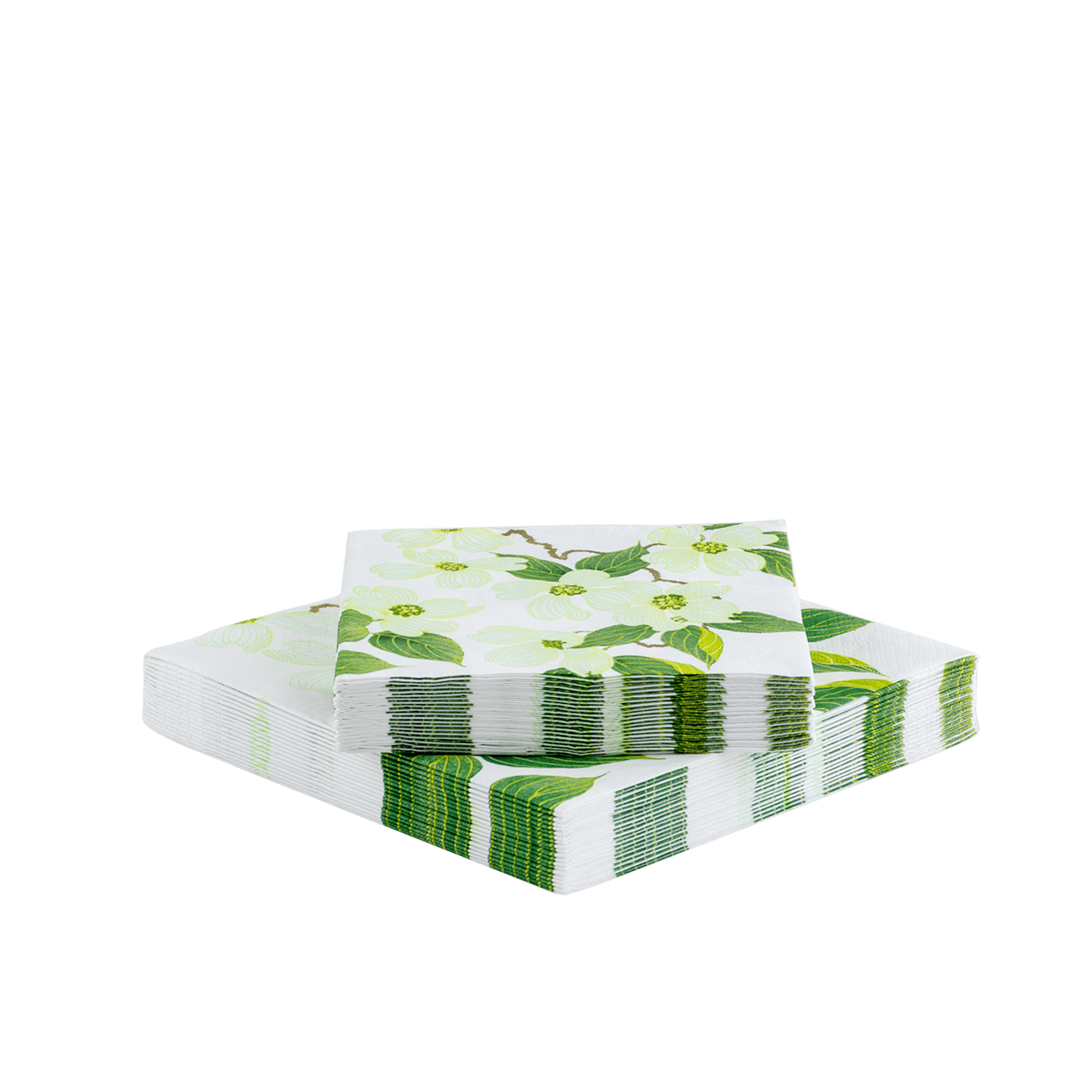White Blossom Cocktail Napkins, Set of 20