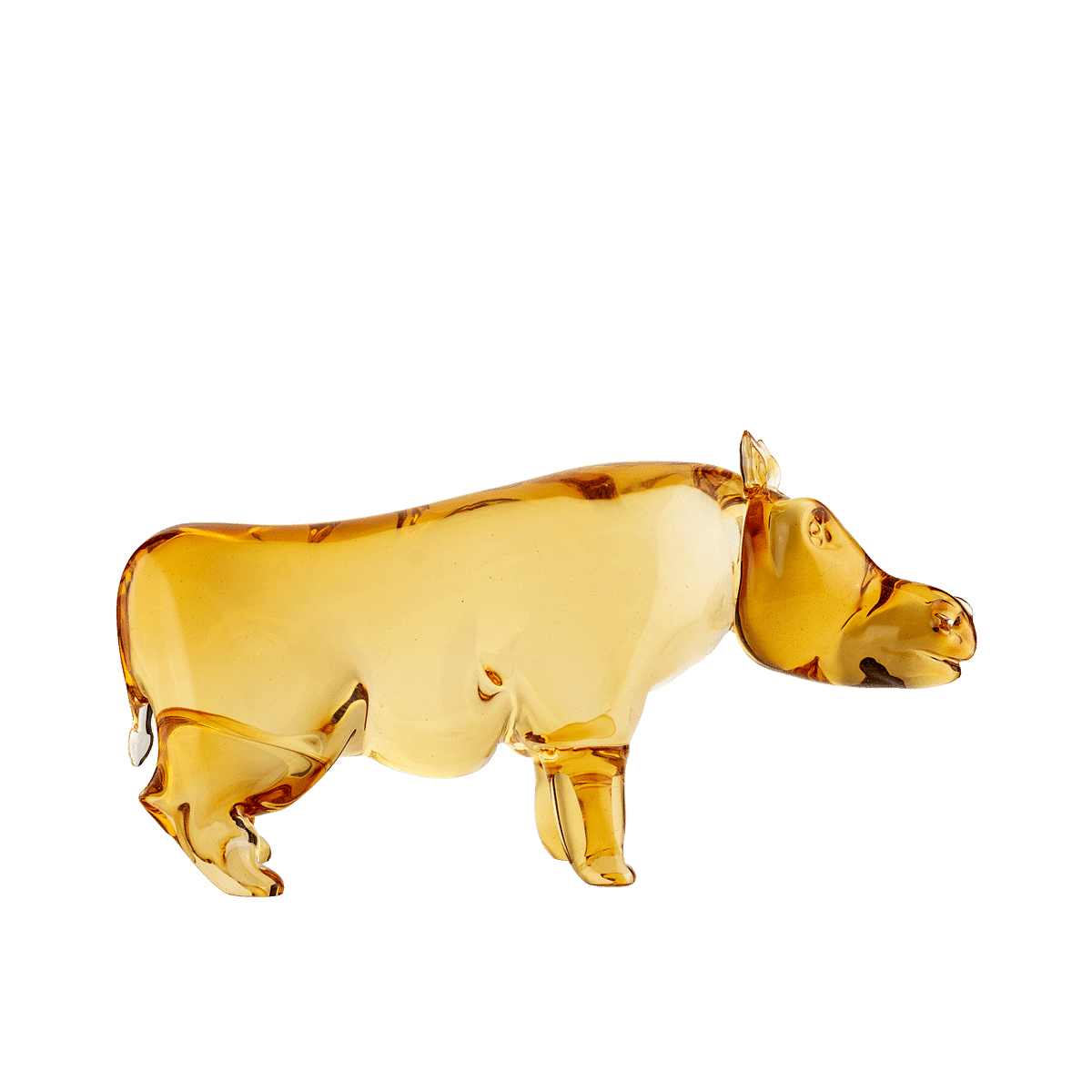 Murano Amber Hippo
