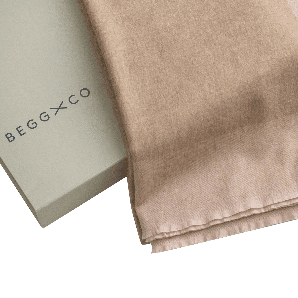 Arran Blush Pink 100% Cashmere Throw Blanket