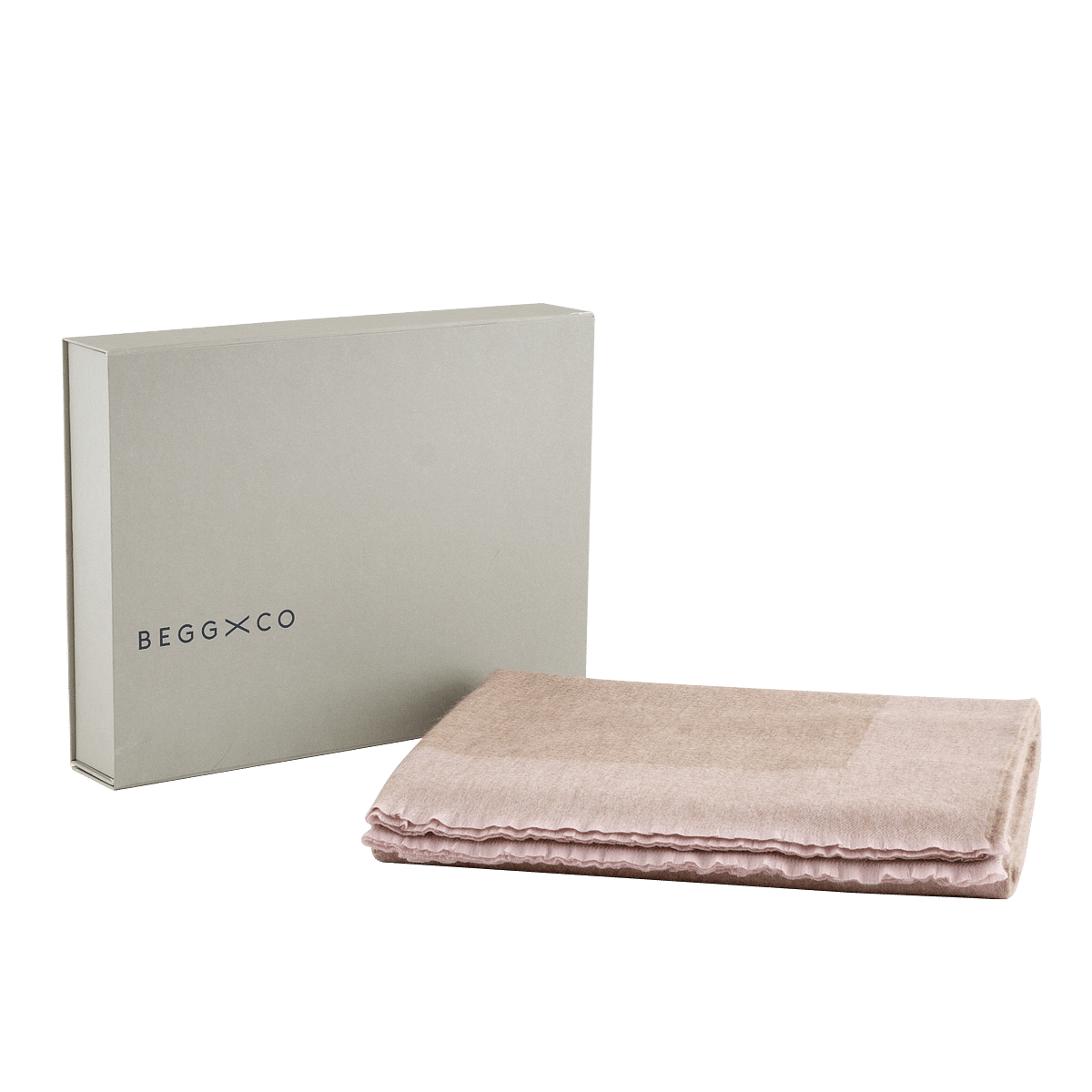 Arran Blush Pink 100% Cashmere Throw Blanket
