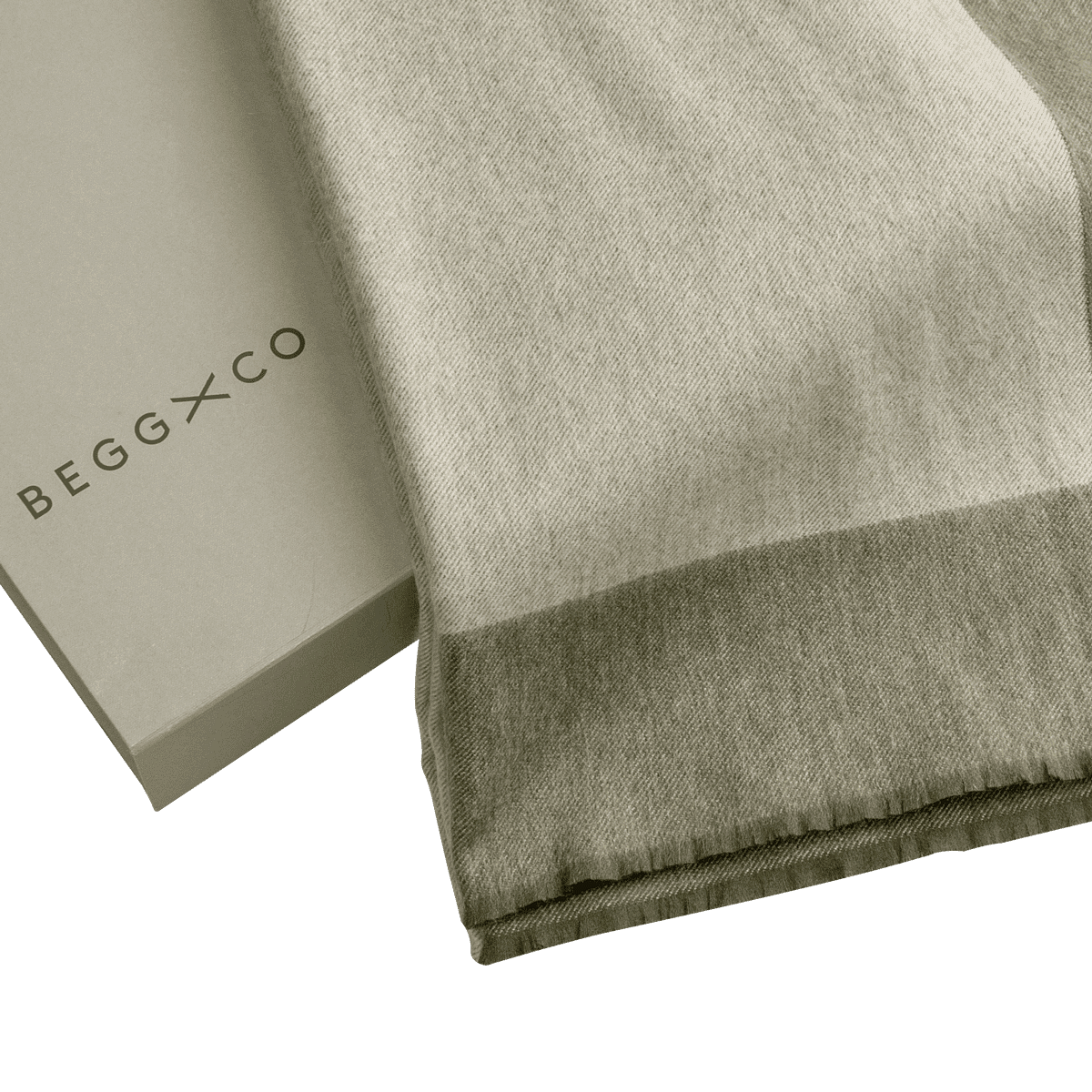 Arran Dark Grey 100% Cashmere Throw Blanket