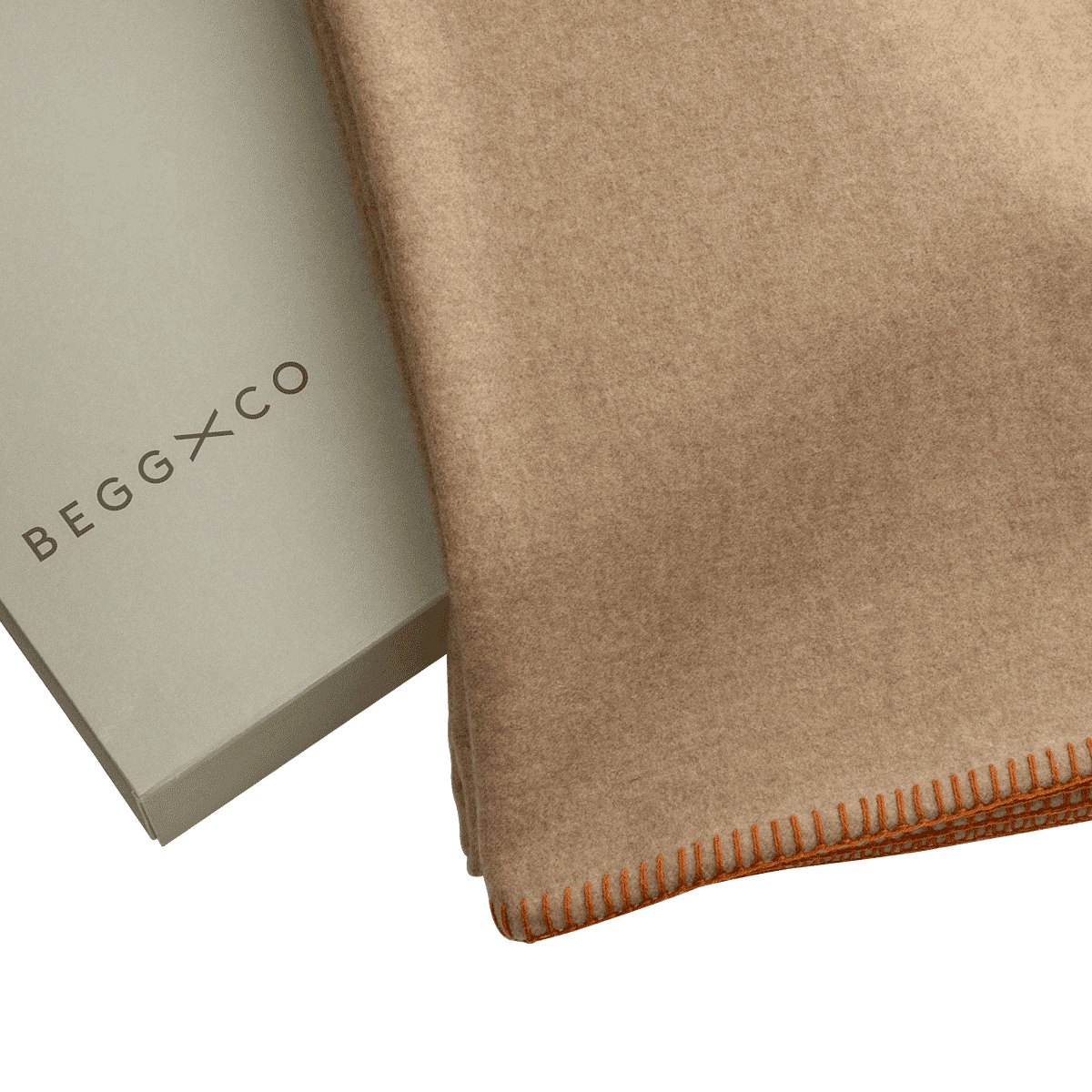 Lewis Rustic Brown 100% Cashmere Throw Blanket