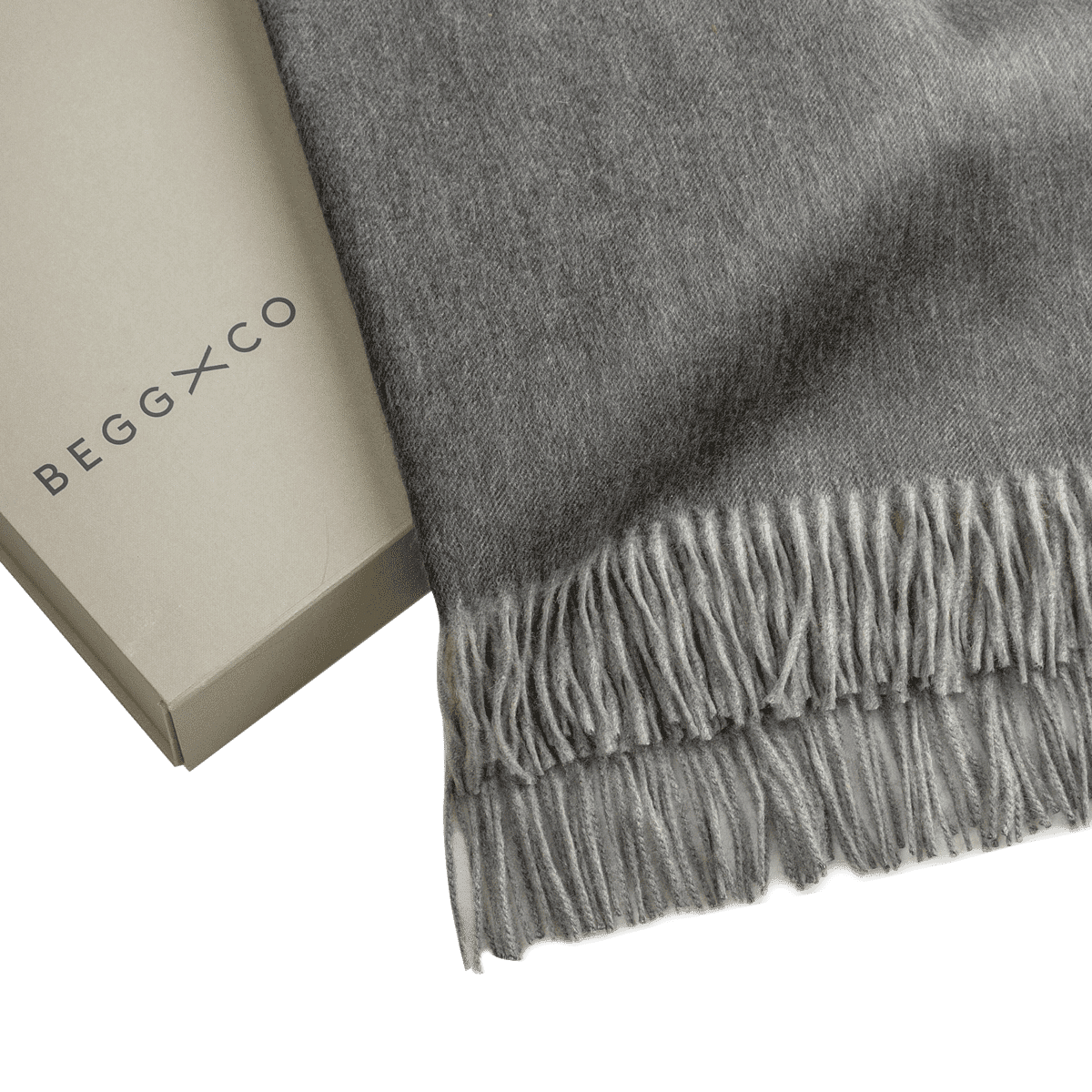 Arran Plain 100% Cashmere Throw Blanket