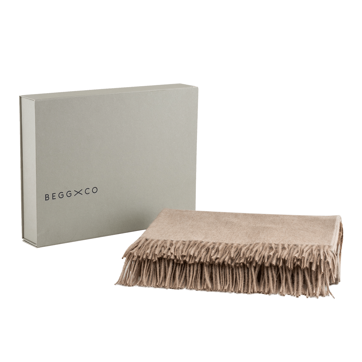 Arran Blush 100% Cashmere Throw Blanket