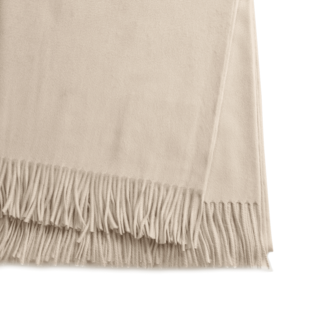 Arran Cream 100% Cashmere Throw Blanket