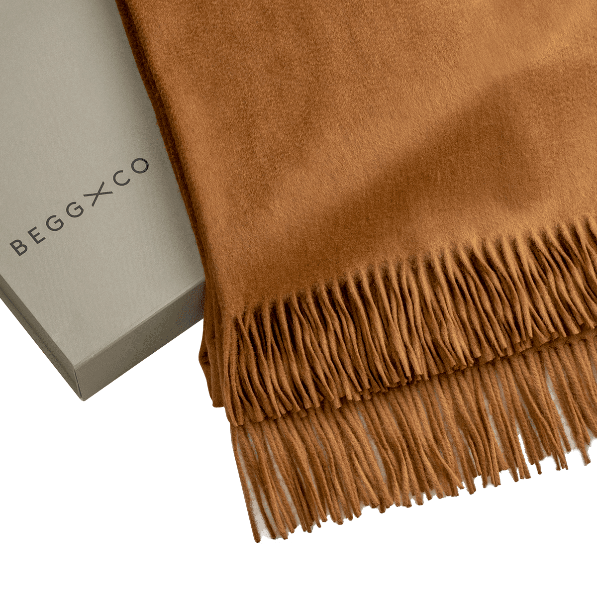 Arran Grey 100% Cashmere Throw Blanket