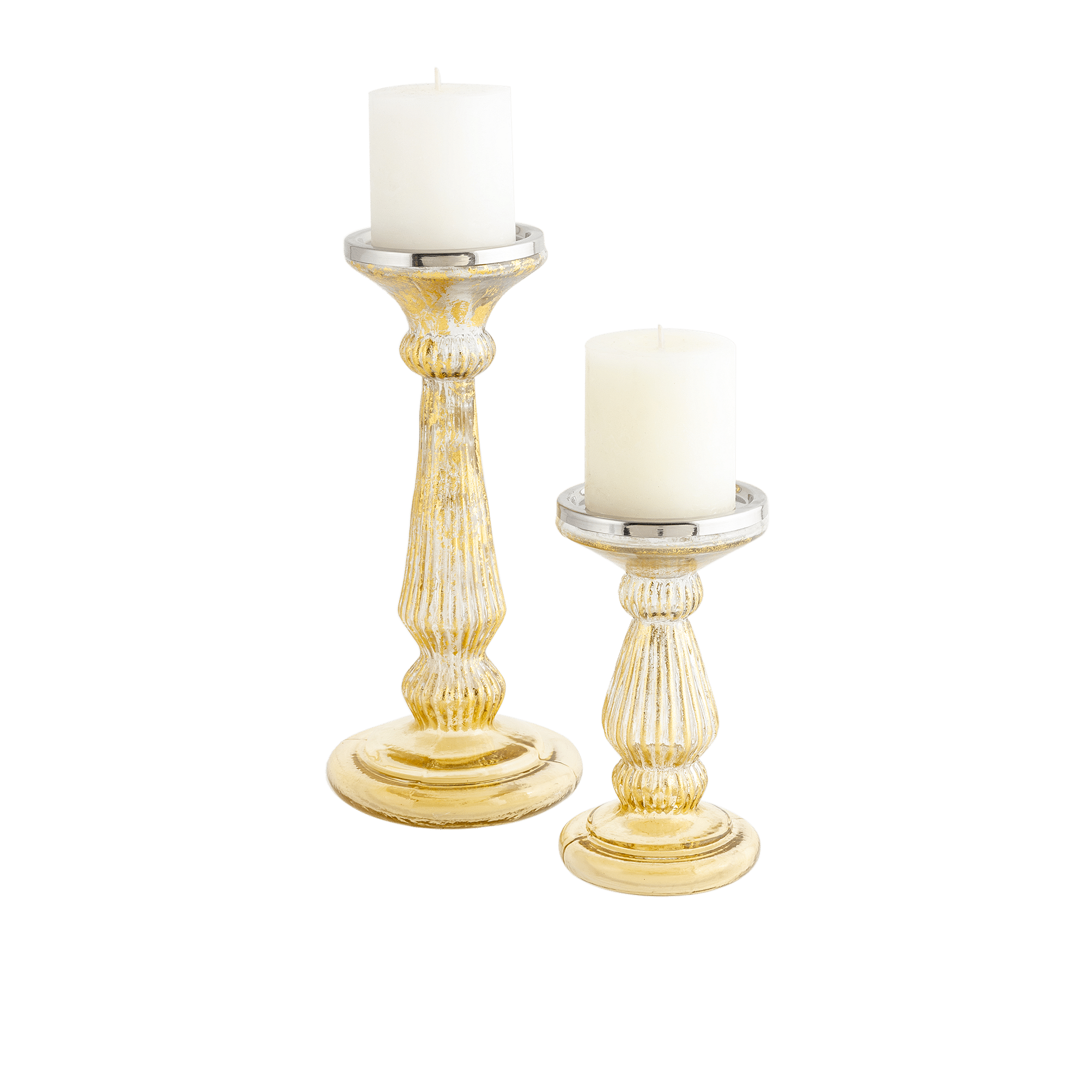 Stately Pillar Candle Holder H 17Cm
