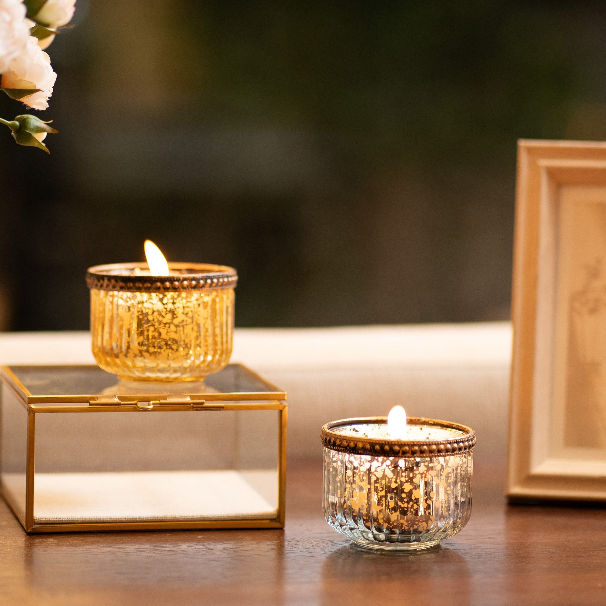 Paola Rosa Diya Scented Candle S/4