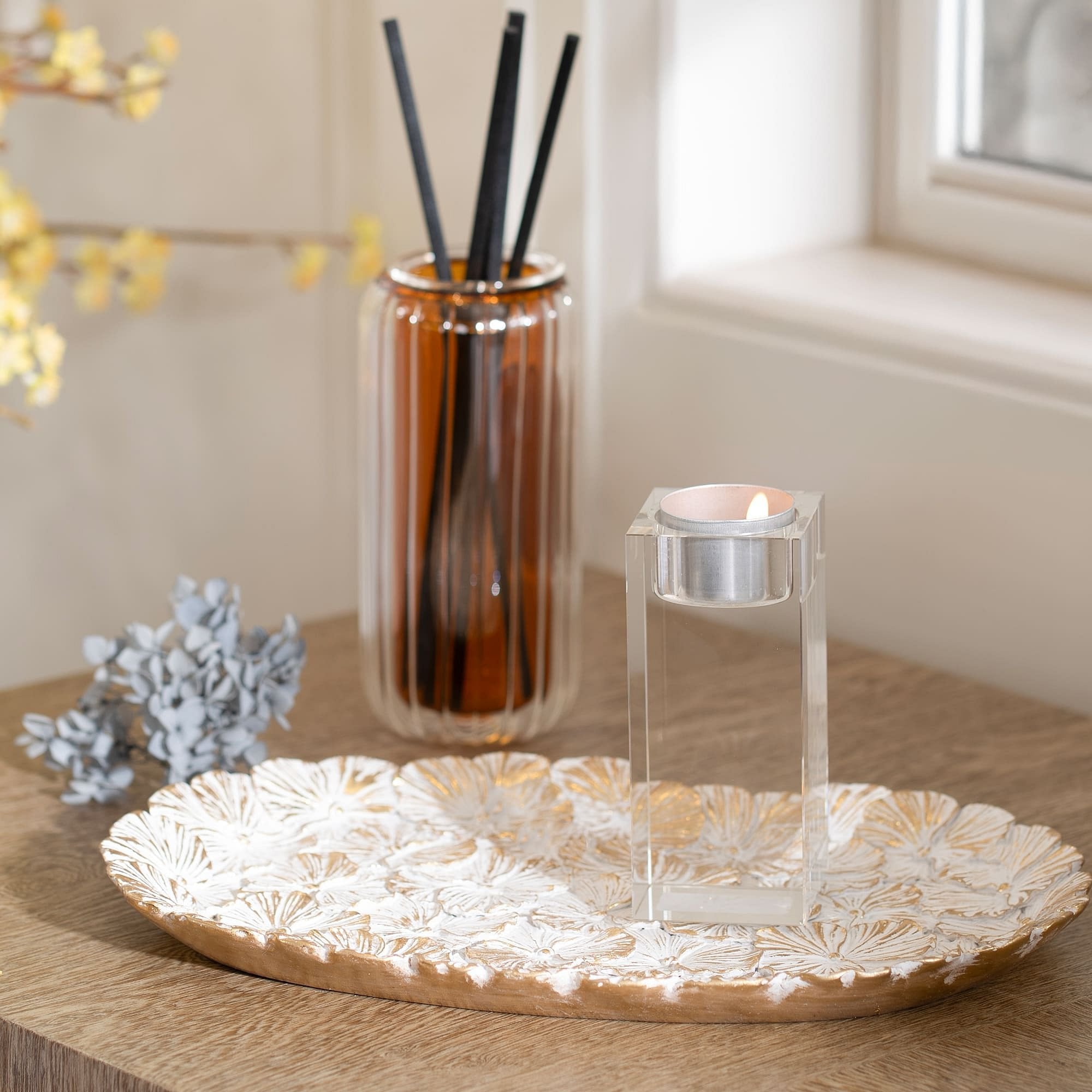 Viola tray 29cm gold